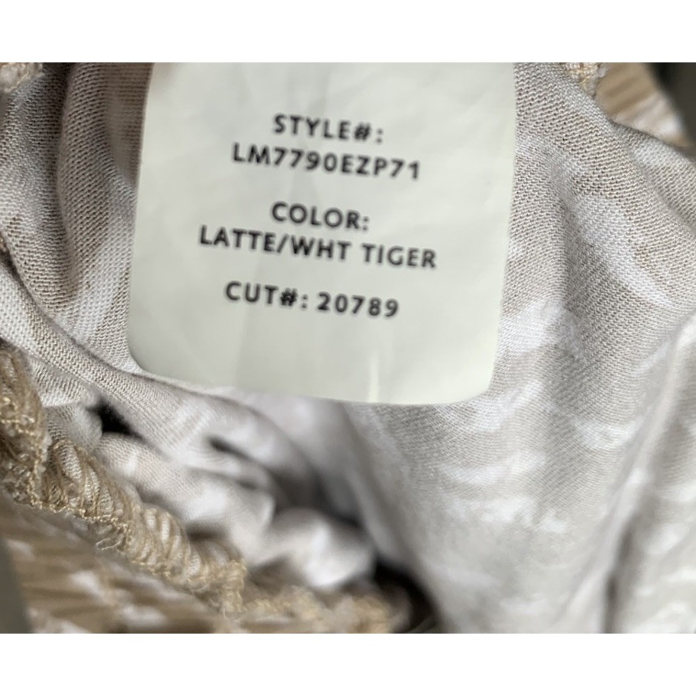 LIVERPOOL Jogger Latte White Tiger Patterned Pockets Drawstring XS Extra Small - Picture 6 of 9